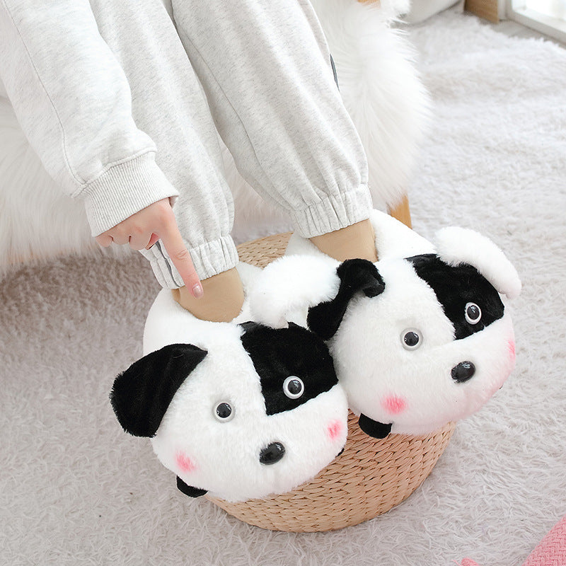 Winter Warm Home Floor Animal Dog Slippers