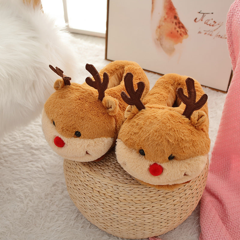 Winter Warm Home Floor Animal Dog Slippers